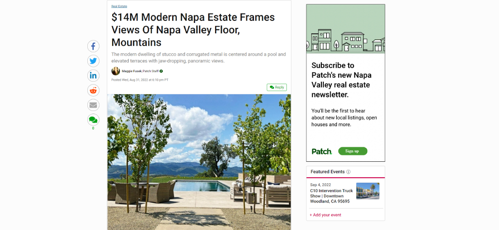 14M Modern Napa Estate Frames